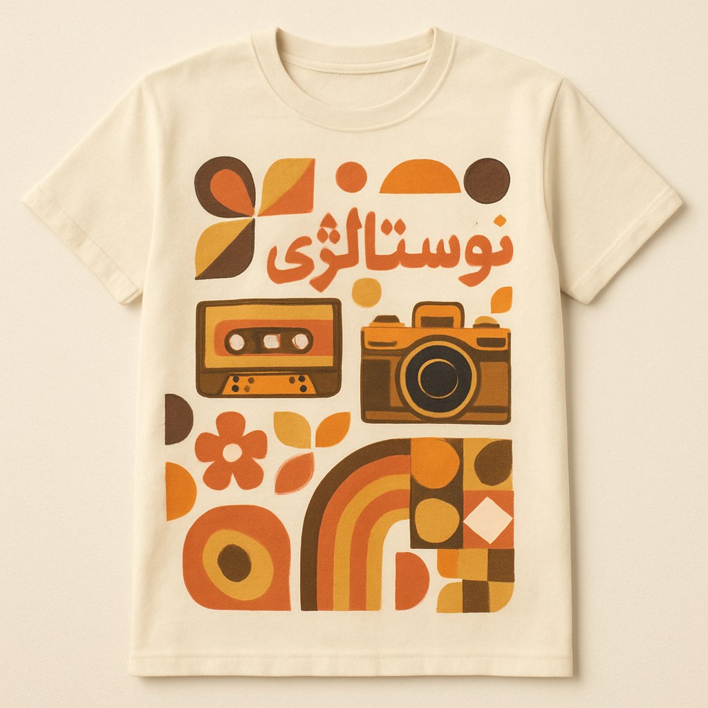 تیشرت با استایل رترو با الهام از دهه 60 و 70 ایران