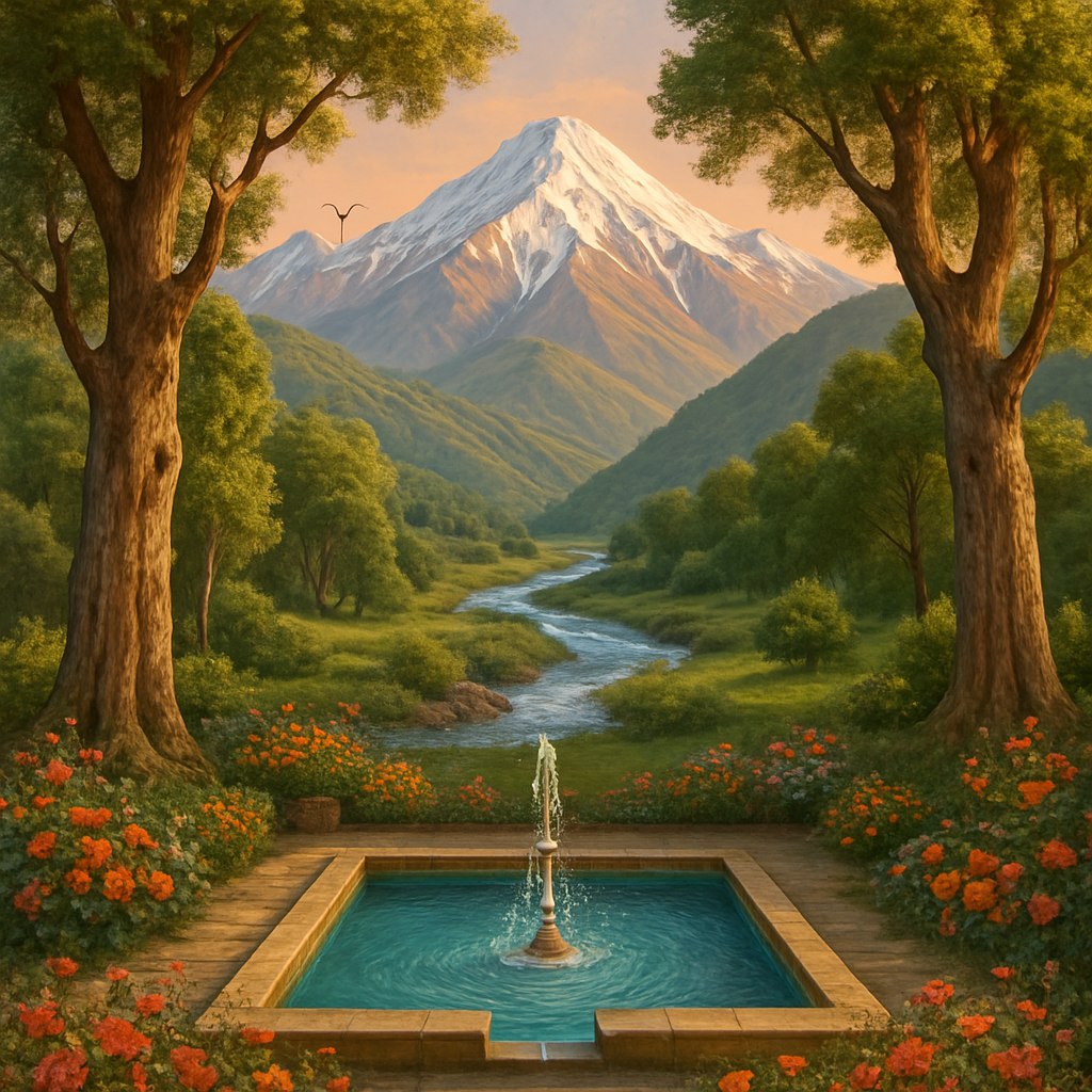 پوستر سه بعدی منظره طبیعت